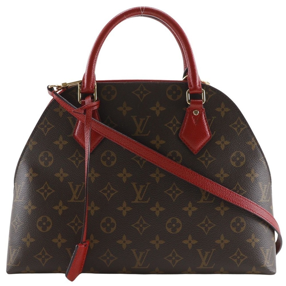 Louis Vuitton Almine Toe Bag Shoulder Monogram Rouge Brown Red Crossbody